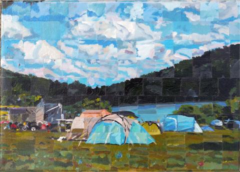 Narlay- peinture sur toile - frédéric cresson